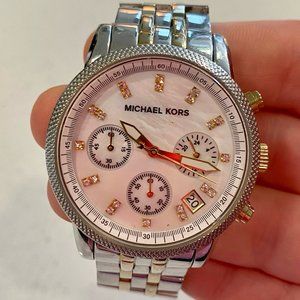 Michael Kors MK5057 Women's Two Tone Chronograph Watch